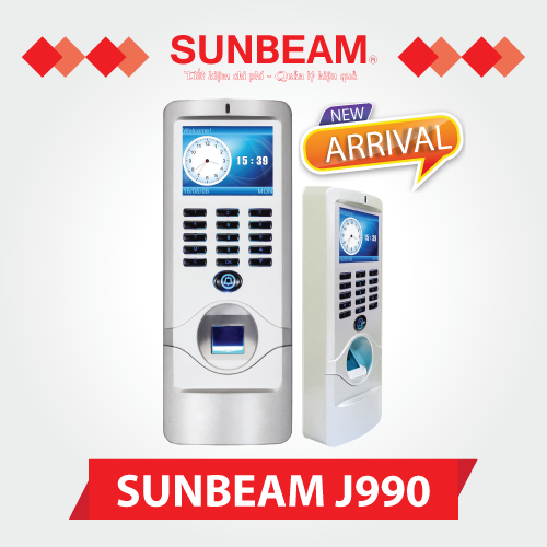 Máy chấm công vân tay,thẻ và kiểm soát cửa Sunbeam J990